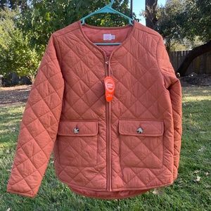 NWT Quilted Jacket w/patch pockets XXL Girls = Womens 8